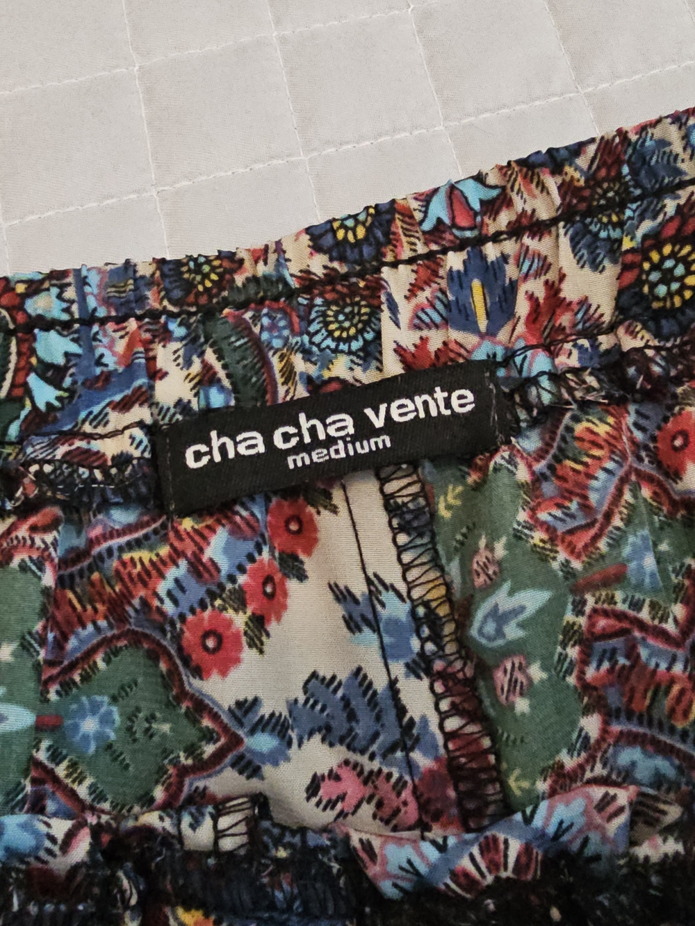 cha cha vente Paisley Wide Leg Pants Multicolor Womens Medium Flowy - Picture 8 of 9